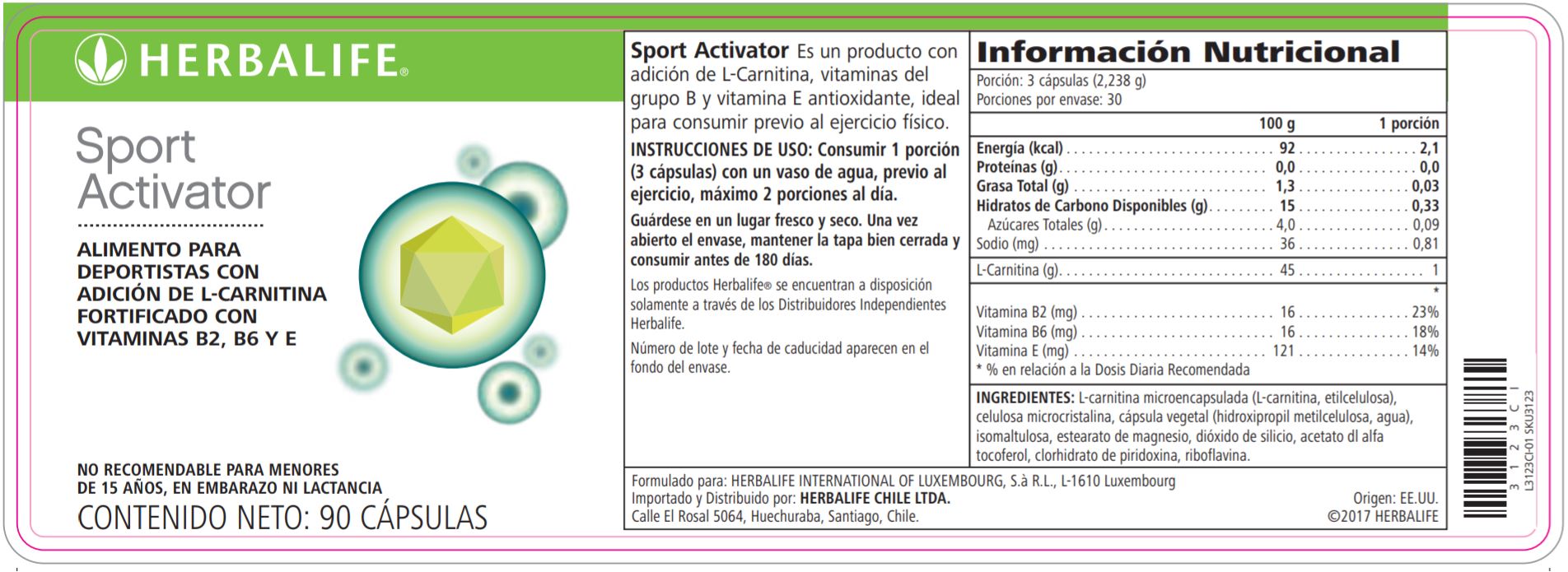 Sport Activator Herbalife - Herbalife en Chile Productos