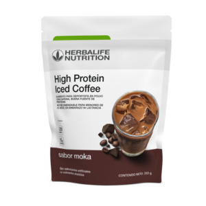 Café helado rico en proteína